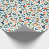Rainforest Animal Pattern Cadeaupapier (Hoek)