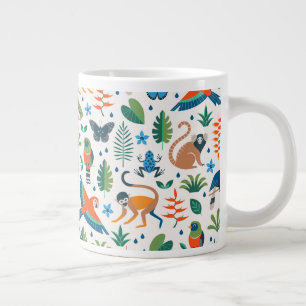 Rainforest Animal Pattern Grote Koffiekop