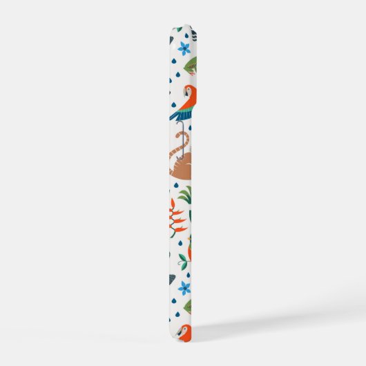 Rainforest Animal Pattern iPhone 15 Case (Rechterkant)