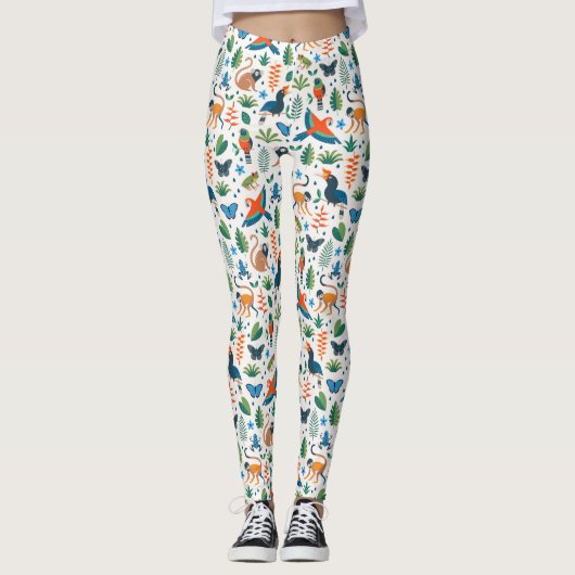 Rainforest Animal Pattern Leggings (Voorkant)