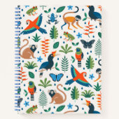 Rainforest Animal Pattern Notitieboek (Voorkant)