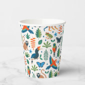 Rainforest Animal Pattern Papieren Bekers (Links)