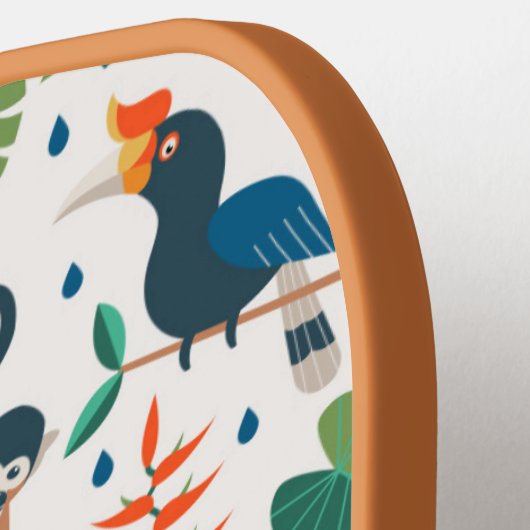 Rainforest Animal Pattern Pickleball Paddle (Links Detail)