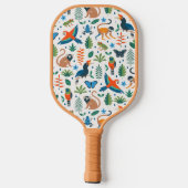 Rainforest Animal Pattern Pickleball Paddle (Achterkant)
