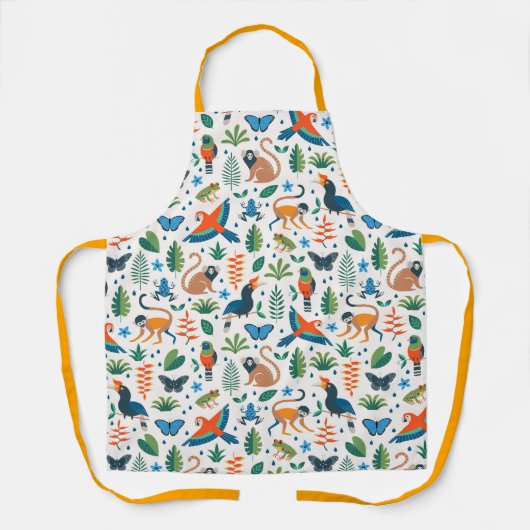 Rainforest Animal Pattern Schort (Voorkant)