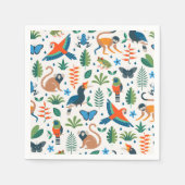 Rainforest Animal Pattern Servet (Voorkant)