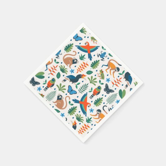 Rainforest Animal Pattern Servet (Hoek)