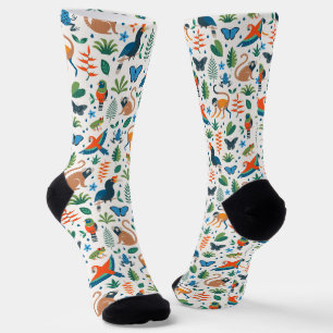 Rainforest Animal Pattern Sokken