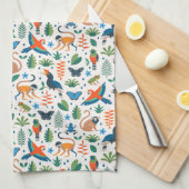 Rainforest Animal Pattern Theedoek (Quarter Fold)