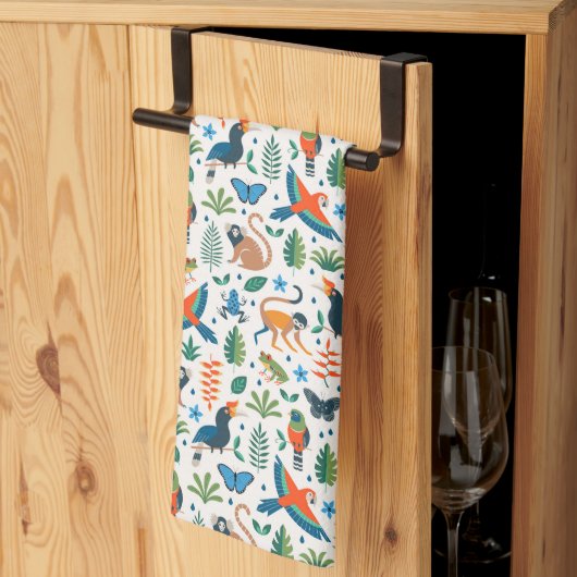 Rainforest Animal Pattern Theedoek (Derde Gevouwen)