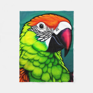 Rainforest Beauty: exotische wilde papegaai Fleece Deken