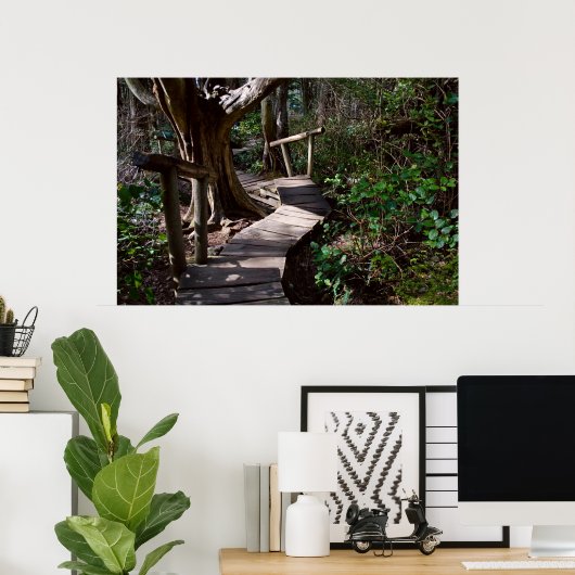 Rainforest Boardwalk met Steps Print (Thuiskantoor)