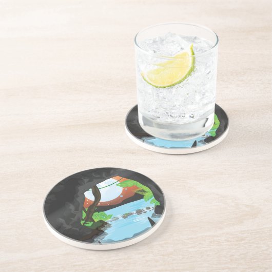 Rainforest Cave Zandsteen Onderzetter (Zijkant)