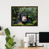 "RAINFOREST DREAMS II" Chimpansee Art Poster (Thuiskantoor)