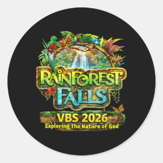 Rainforest Falls Vbs 2026 De natuur van onderzoeke Ronde Sticker