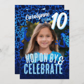 Rainforest Frog 10e verjaardag foto uitnodigen - B Kaart (Voorkant / Achterkant)