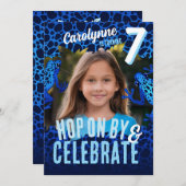 Rainforest Frog 7e verjaardag foto uitnodigen - Bl Kaart (Voorkant / Achterkant)