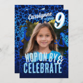 Rainforest Frog 9e verjaardag foto uitnodigen - Bl Kaart (Voorkant / Achterkant)