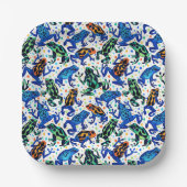 Rainforest Frogs Square Borden Papieren Bordje (Voorkant)