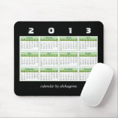 Rainforest Green 2013 Calendar Mousepad Muismat (Met muis)