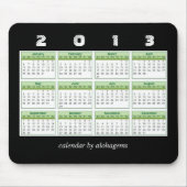 Rainforest Green 2013 Calendar Mousepad Muismat (Voorkant)