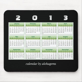 Rainforest Green 2013 Calendar Mousepad Muismat