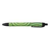 Rainforest Green aboriginal stipschilderij! Zwarte Inkt Pen (Bodem)