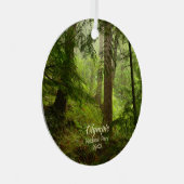 Rainforest in het Olympisch Nationaal Park Foto Metalen Ornament (Voorkant Rechts)