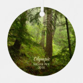Rainforest in het Olympisch Nationaal Park Foto Metalen Ornament (Voorkant)