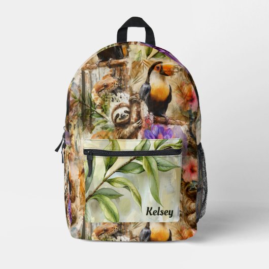 Rainforest Life Bedrukte Rugzak (Voorkant)
