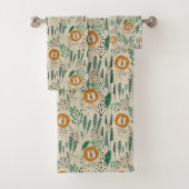 Rainforest Patroon Cute Doodle Oerwoud Bad Handdoek (Insitu)