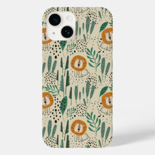 Rainforest Patroon Cute Doodle Oerwoud Case-Mate iPhone 14 Hoesje