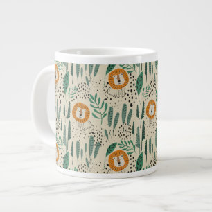 Rainforest Patroon Cute Doodle Oerwoud Grote Koffiekop
