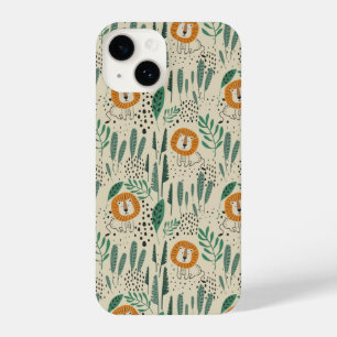 Rainforest Patroon Cute Doodle Oerwoud iPhone 14 Hoesje