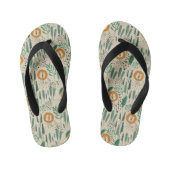 Rainforest Patroon Cute Doodle Oerwoud Kinder Teenslippers (Voetbed)