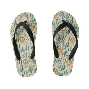 Rainforest Patroon Cute Doodle Oerwoud Kinder Teenslippers