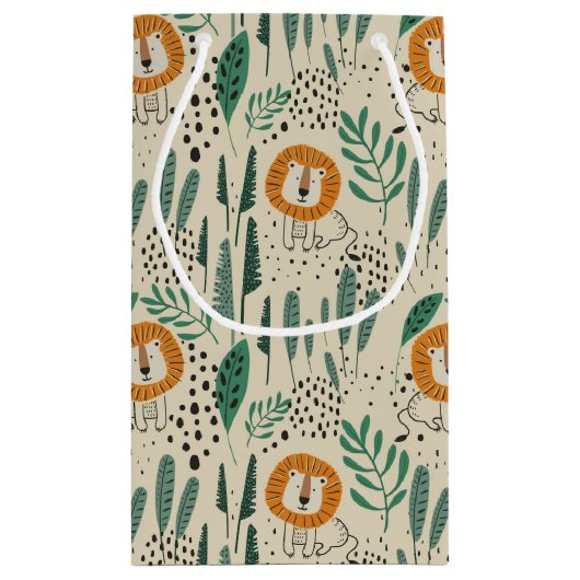 Rainforest Patroon Cute Doodle Oerwoud Klein Cadeauzakje (Achterkant)