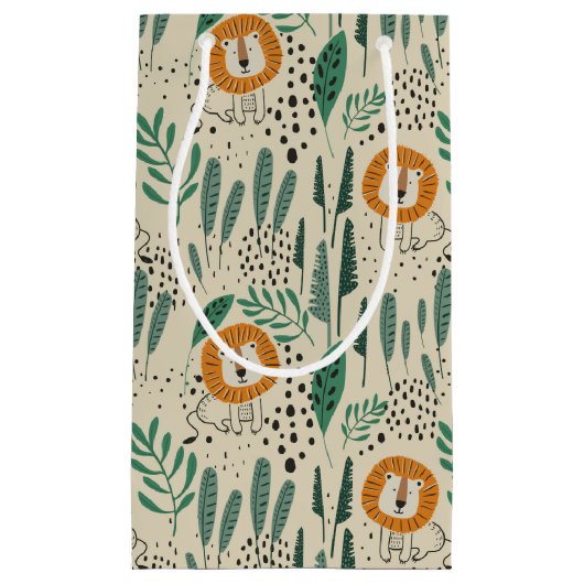 Rainforest Patroon Cute Doodle Oerwoud Klein Cadeauzakje (Voorkant)