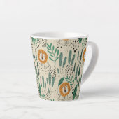 Rainforest Patroon Cute Doodle Oerwoud Latte Mok (Rechterhoek)