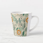 Rainforest Patroon Cute Doodle Oerwoud Latte Mok (Rechts)