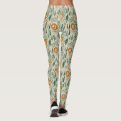 Rainforest Patroon Cute Doodle Oerwoud Leggings (Achterkant)