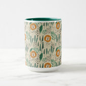 Rainforest Patroon Cute Doodle Oerwoud Mok (Midden)