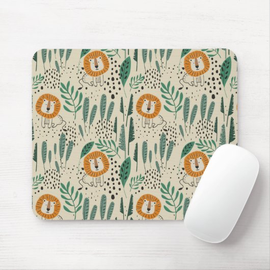 Rainforest Patroon Cute Doodle Oerwoud Muismat (Met muis)