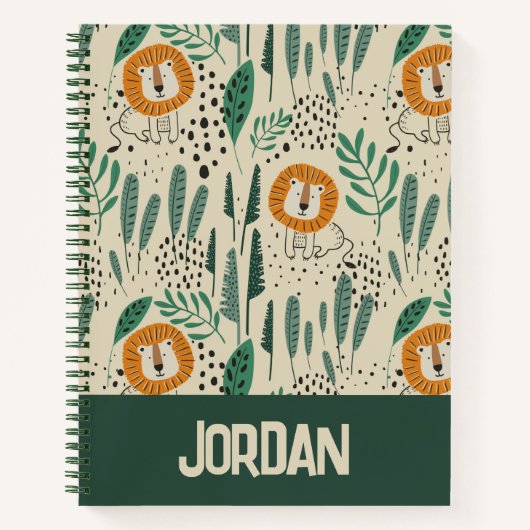 Rainforest Patroon Cute Doodle Oerwoud Notitieboek (Voorkant)