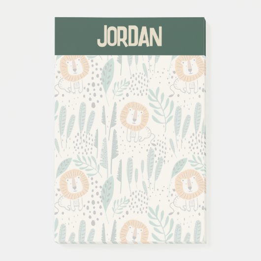 Rainforest Patroon Cute Doodle Oerwoud Post-it® Notes (Voorkant)