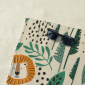 Rainforest Patroon Cute Doodle Oerwoud Strandlaken (In situ)