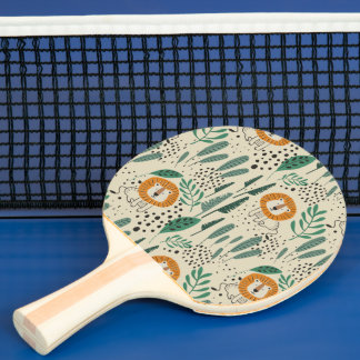 Rainforest Patroon Cute Doodle Oerwoud Tafeltennisbatje