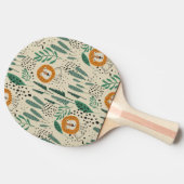 Rainforest Patroon Cute Doodle Oerwoud Tafeltennisbatje (Zijkant)