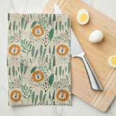 Rainforest Patroon Cute Doodle Oerwoud Theedoek (Quarter Fold)