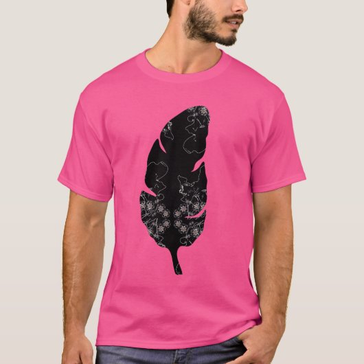 Rainforest Revival: Biomorfische bladkunst T-shirt (Voorkant)